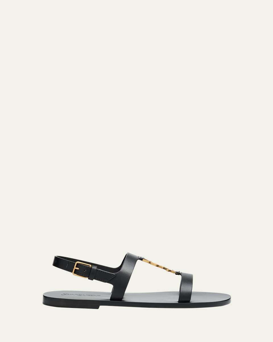 Cassandra Leather YSL Slingback Sandals